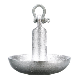 Seachoice Mushroom Anchor, Cast Iron, Aluminum-Painted Silver, 15 Lbs., Boats Up to 16 Ft. Long thumbnail-0