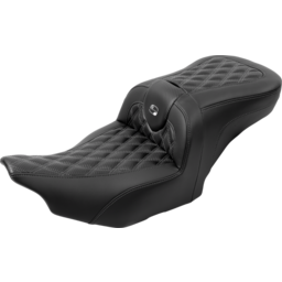RoadSofa™ Seat - with Backrest - Carbon Fiber - Lattice Stitch - Gray Stitch - FLTR/FLHX '23-'24 thumbnail-3