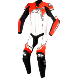 GP Plus v2 1-Piece Leather Suit - White/Black/Red Fluorescent - US 46 / EU 56 thumbnail-0