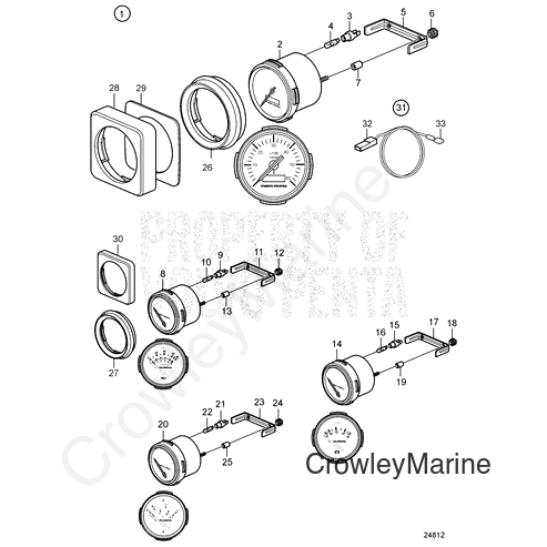 Instrument Panel(V2) - Volvo Penta (3858636)