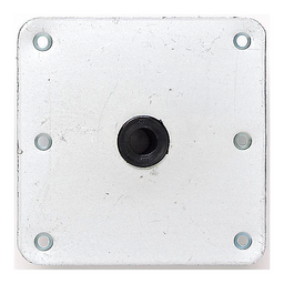 Attwood Lock'N-Pin 3/4" Base Plate 7" x 7" Threaded Zinc Plated Steel