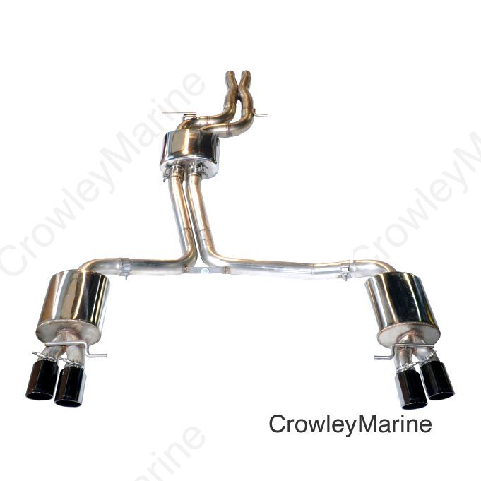 AWE Tuning Audi B8 / B8.5 S5 Cabrio Touring Edition Exhaust - Resonated - Chrome Silver Tips