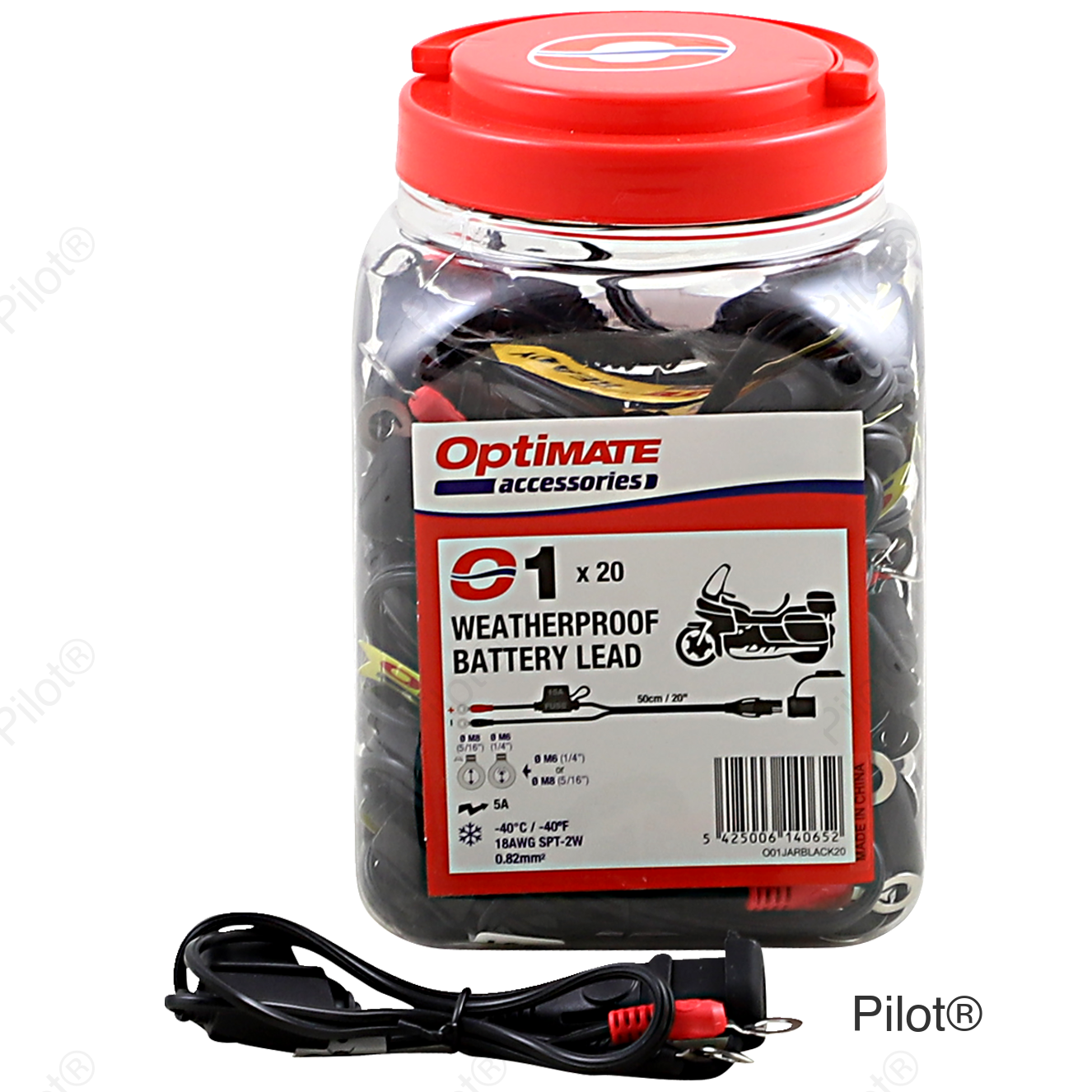Battery Lead with Ring Terminal - 12V - Fused - 20 Pack