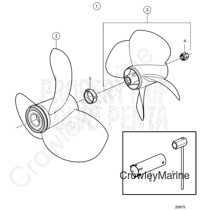 I9 REAR Aluminium Four Blade Right Hand Rotation DUOPROP (21657169)