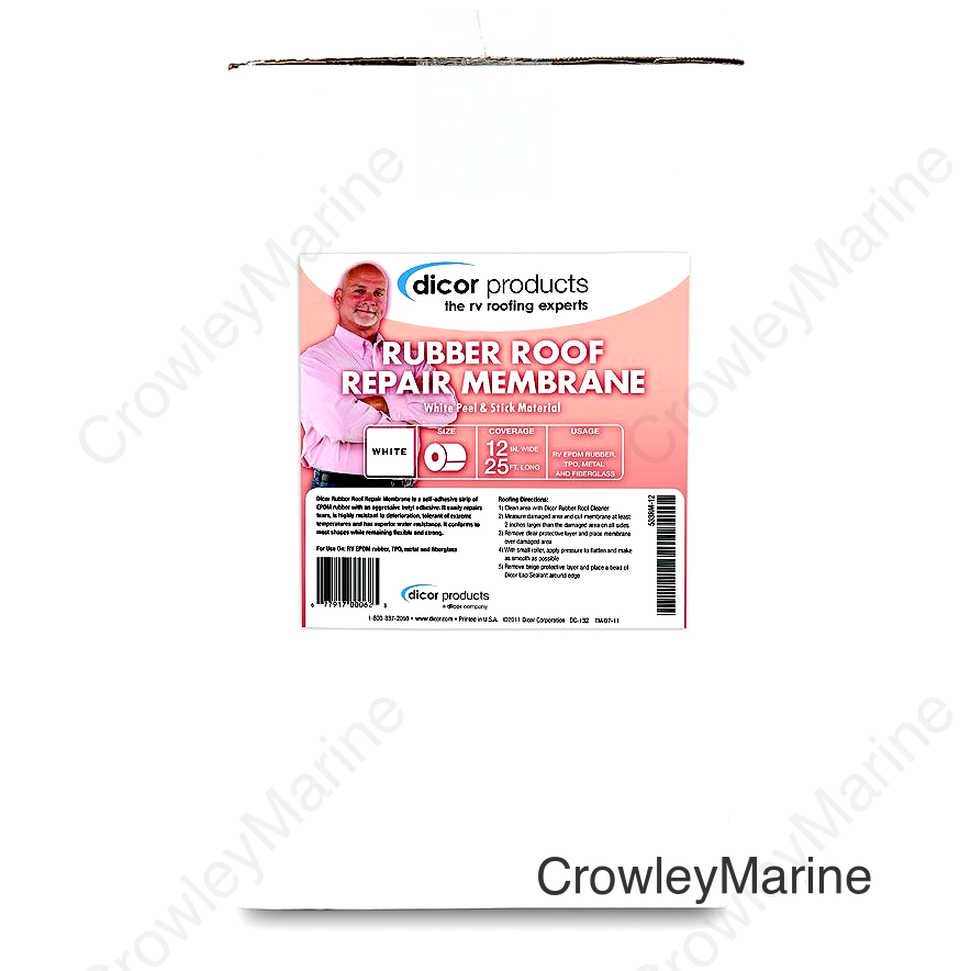Dicor EPDM Rubber Roof Repair Membrane, 12" x 25'