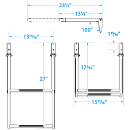 Seachoice Telescoping Ladder Only for Universal Swim Platform With Top Mount Ladder thumbnail-2