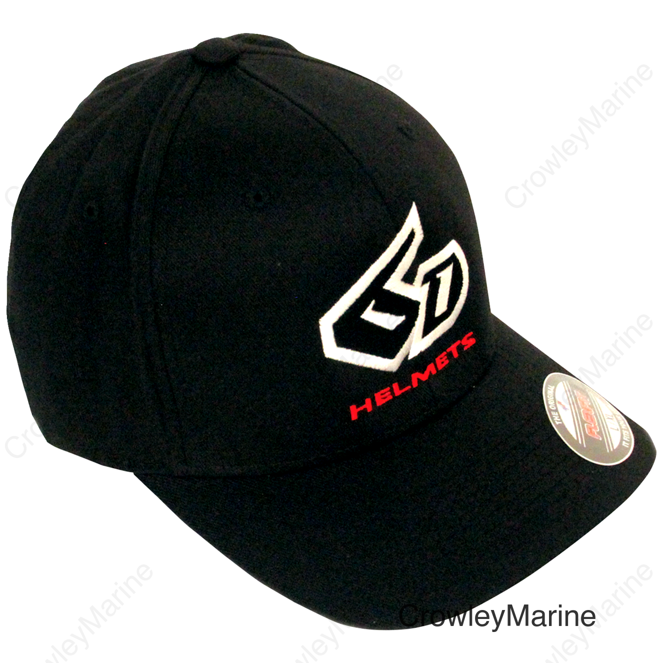 6D Helmets Logo Flexfit® Hat - Black - Small/Medium