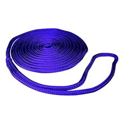 Seachoice Double-Braid Nylon Dock Line w/ Eye Splice, Pre-Shrunk, Heat Stabilized, 3/8 In. X 15 Ft., Purple thumbnail-5