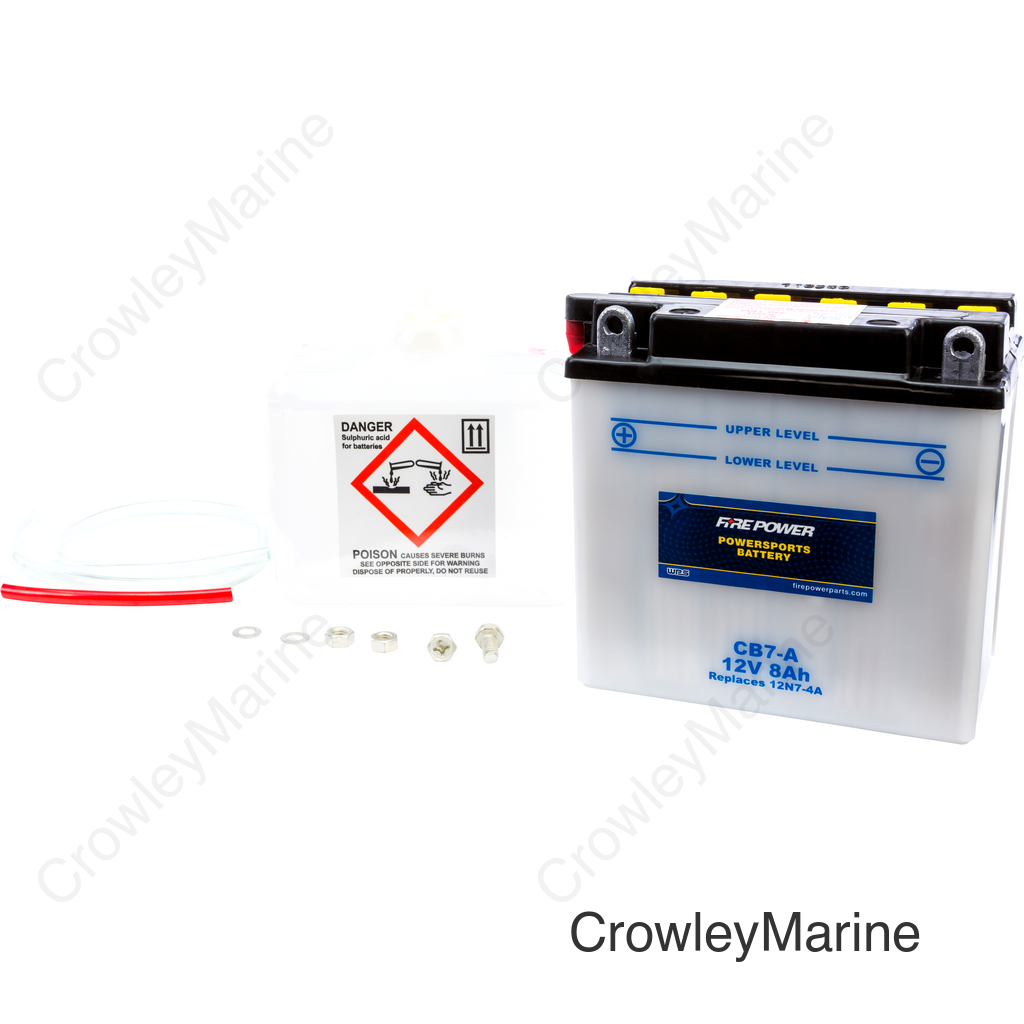 BATTERY W/ACID CB7-A 12V HEAVY DUTY