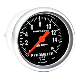 Autometer Sport-Comp 52mm 0-1600 Deg F Electronic EGT Gauge Kit