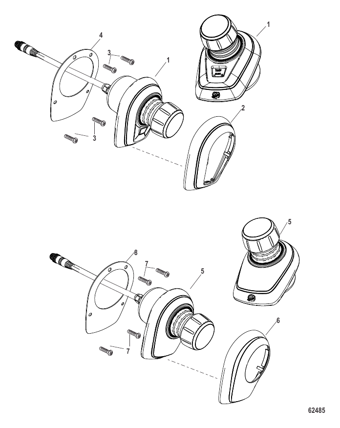 Serial Range Accessories Joystick Piloting - 2017 & Up - Joystick Assembly Single and Dual Engine