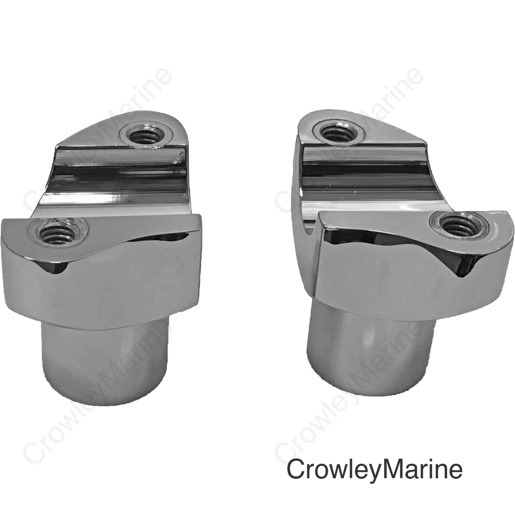 H-BAR RISERS 2" STRAIGHT CHROME