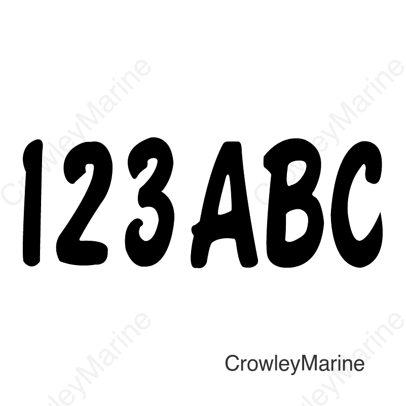 Hardline Series 200EC Registration Kit, Solid Color With Cursive Font (Includes 4 Sets of 3" A-Z, 0-9)