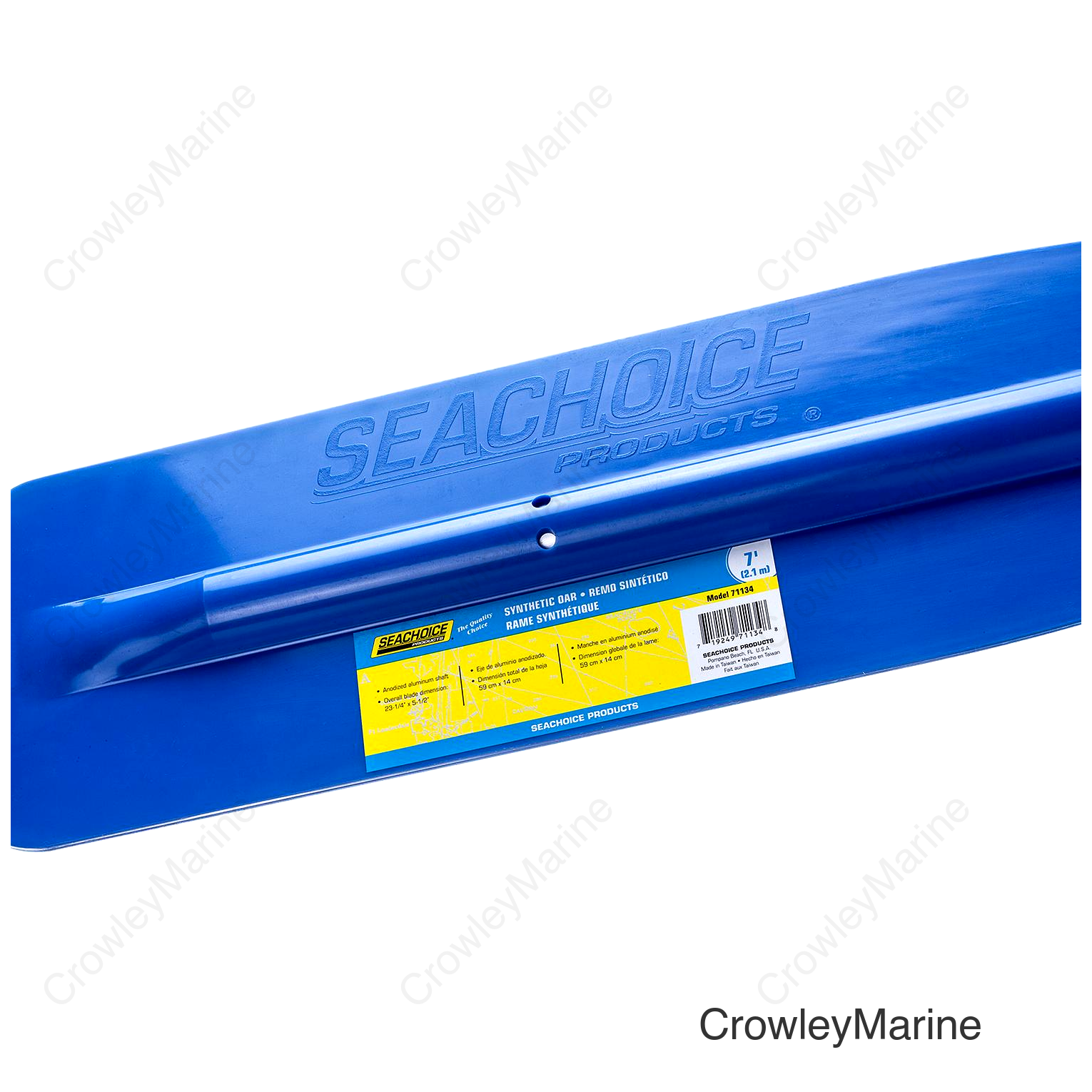 Seachoice 7 Ft. Synthetic Paddle, 1-3/8 in. Diameter Anodized Aluminum Shaft, 23-1/4 in. X 5-1/2 in. Blade, Blue