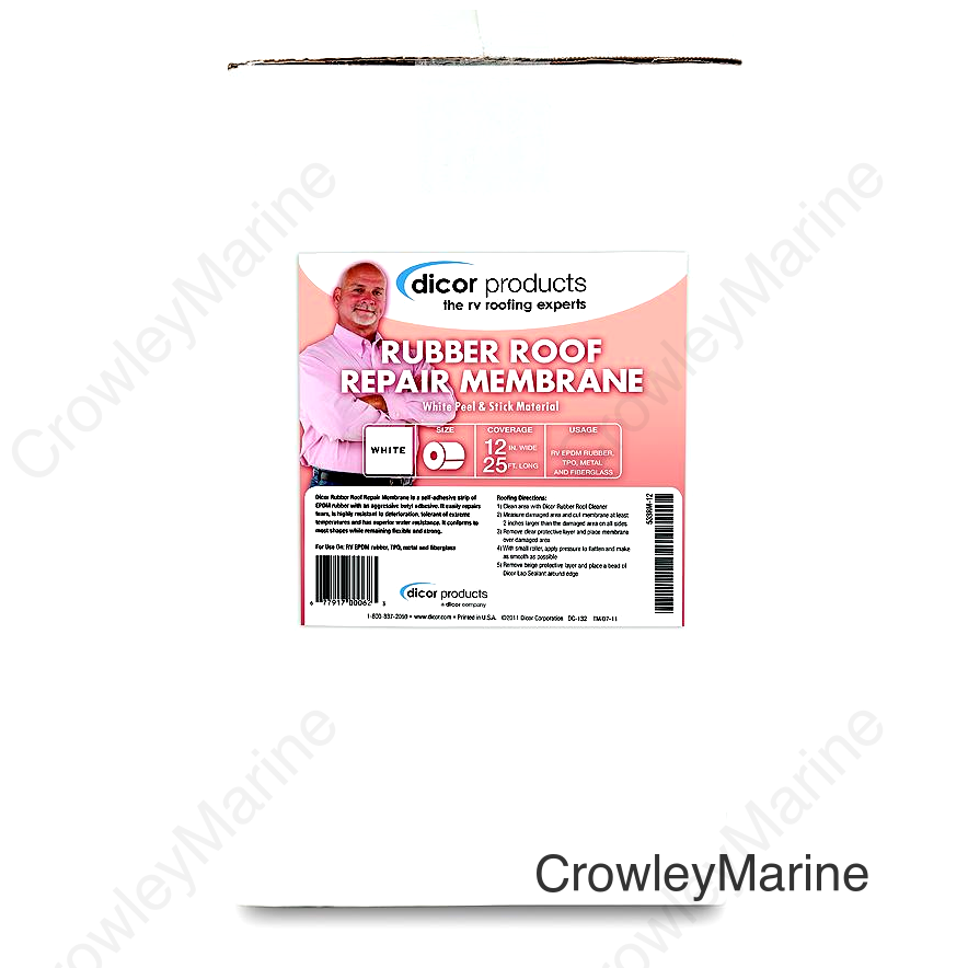 Dicor EPDM Rubber Roof Repair Membrane, 12" x 25'