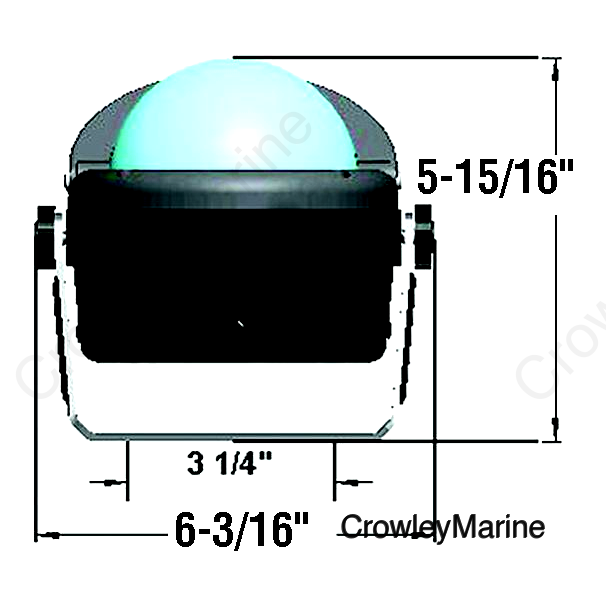 COMPASS HELMSMAN BRKT OPEN BLK