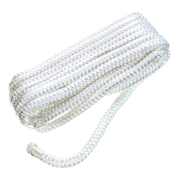 Seachoice Double-Braid Nylon Dock Line w/ Eye Splice, Pre-Shrunk, Heat Stabilized, 3/8 In. X 15 Ft., White thumbnail-3