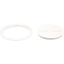 Seachoice Twist 'N' Lock Deck Plate, White Base and Lid, Up to 8-1/2 in. Diameter thumbnail-2
