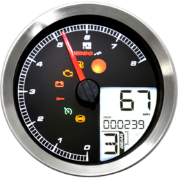 Multi-Function Speedometer/Tachometer - HD-04 - Chrome thumbnail-7