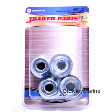 Wheel Nut, Right Hand Thread, Flanged, 5/8" x1-1/8" (Qty 4) (139950)