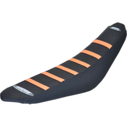6-Ribbed Seat Cover - Orange Ribs/Black Top/Black Sides thumbnail-0
