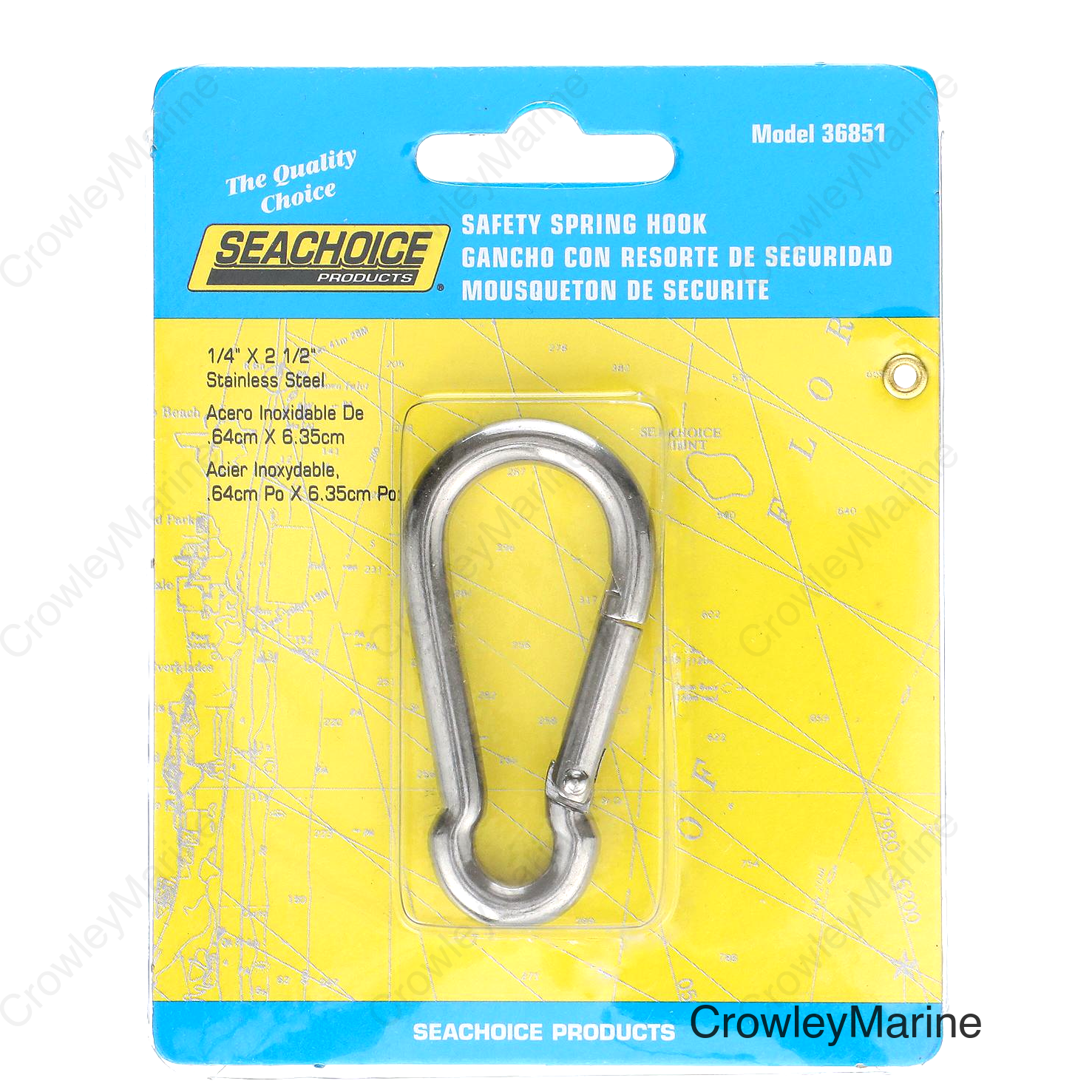 Seachoice Interlocking Spring Hook, 2.5 In. X 0.25 In., 240 Lb. Max Load