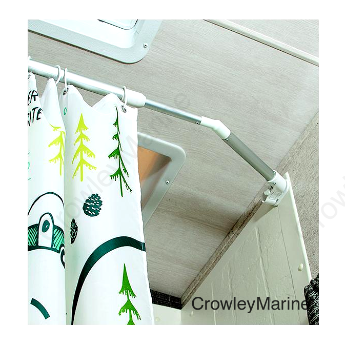 Camco 43764 Shower Extender Curtain Rod, fits 35"-42"