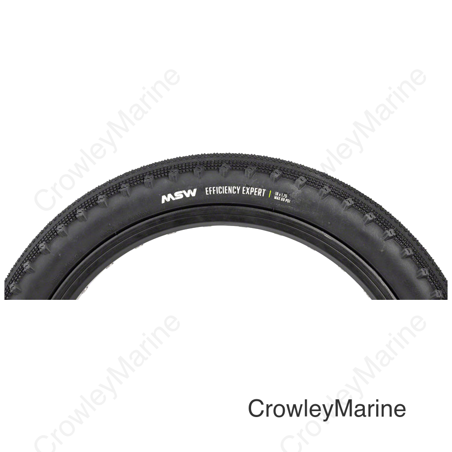 MSW Efficiency Expert Tire - 16 x 1.75 Black Rigid Wire Bead 33tpi