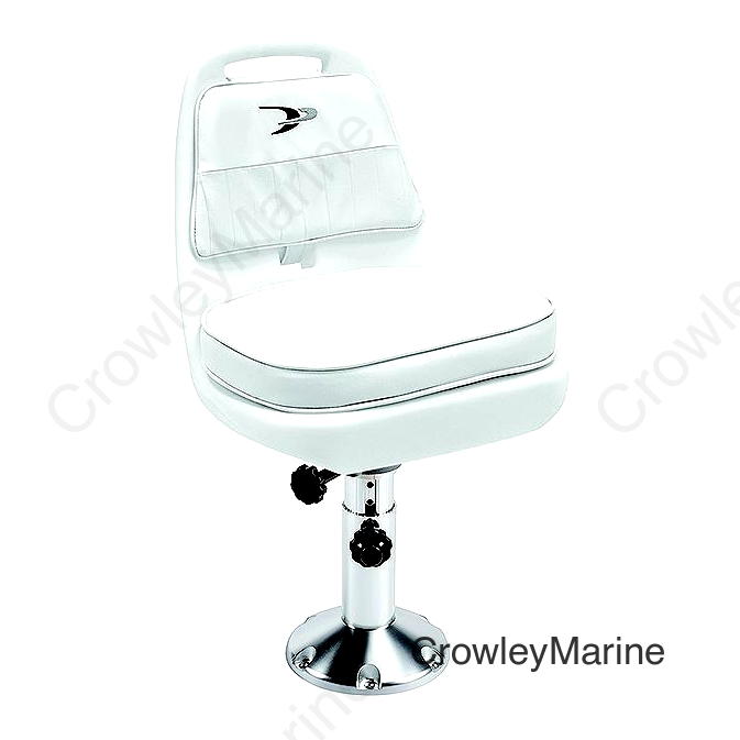 Wise Standard Pilot Chair Package With Chair, Cushions, Mounting Plate, Pedestal and Seat Spider - White