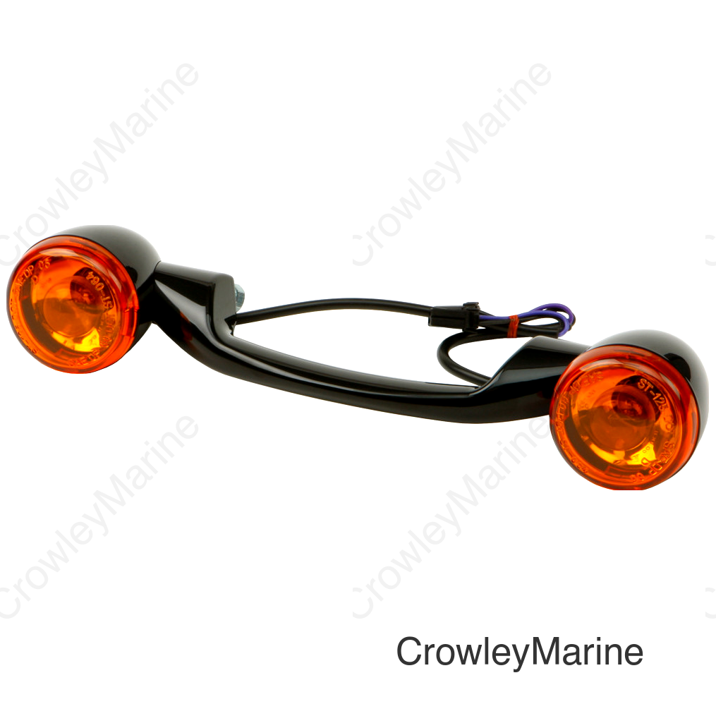 TURNSIGNAL LIGHT BAR BLACK W/AMBER LENSES