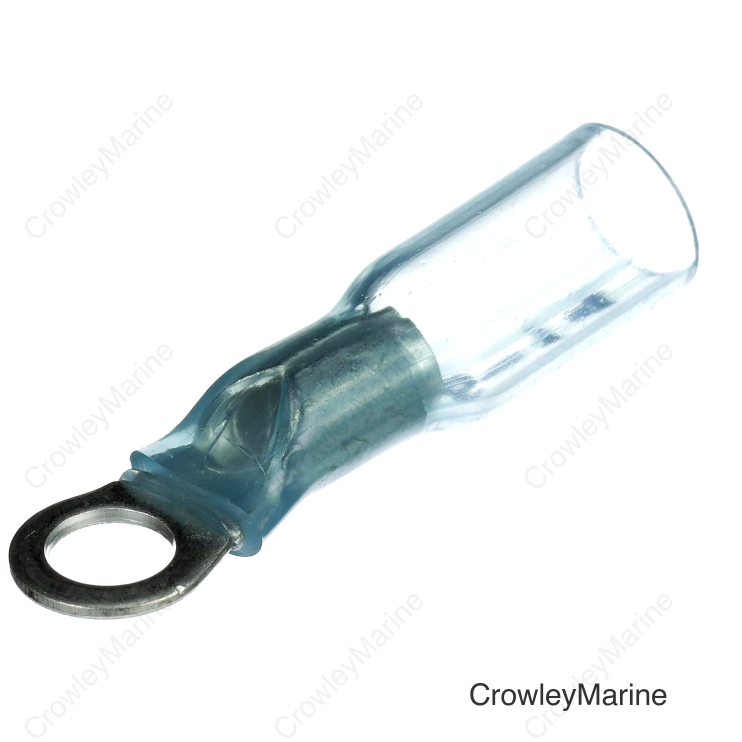 Seachoice Marine Grade Heat-Shrinkable Ring Terminal, Fits #10 Stud, 16-14 Wire Range, Blue, Pack of 25