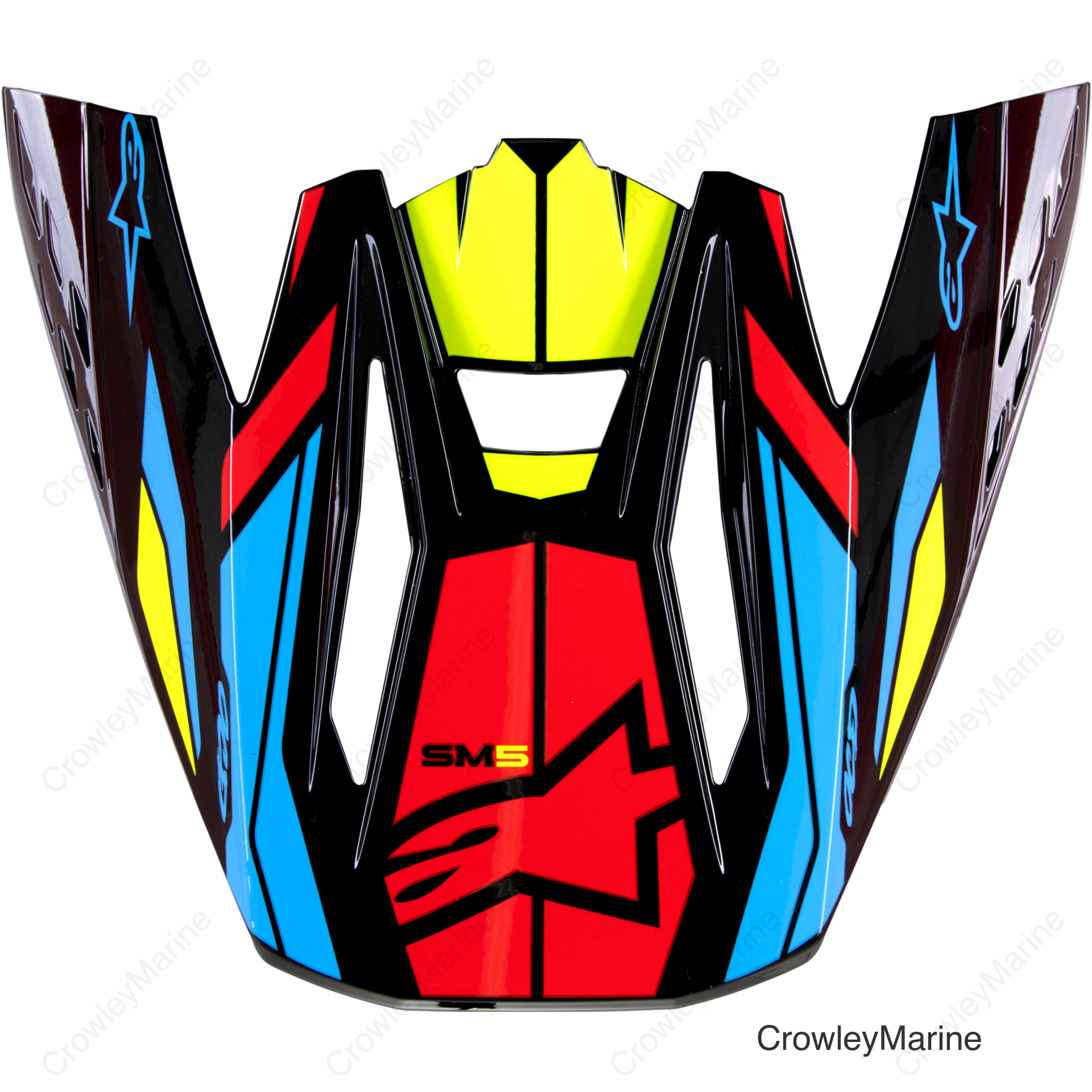 S-M5 VISOR ACTION 2 BLK/YLW FLUO/BRT RD GLOSSY
