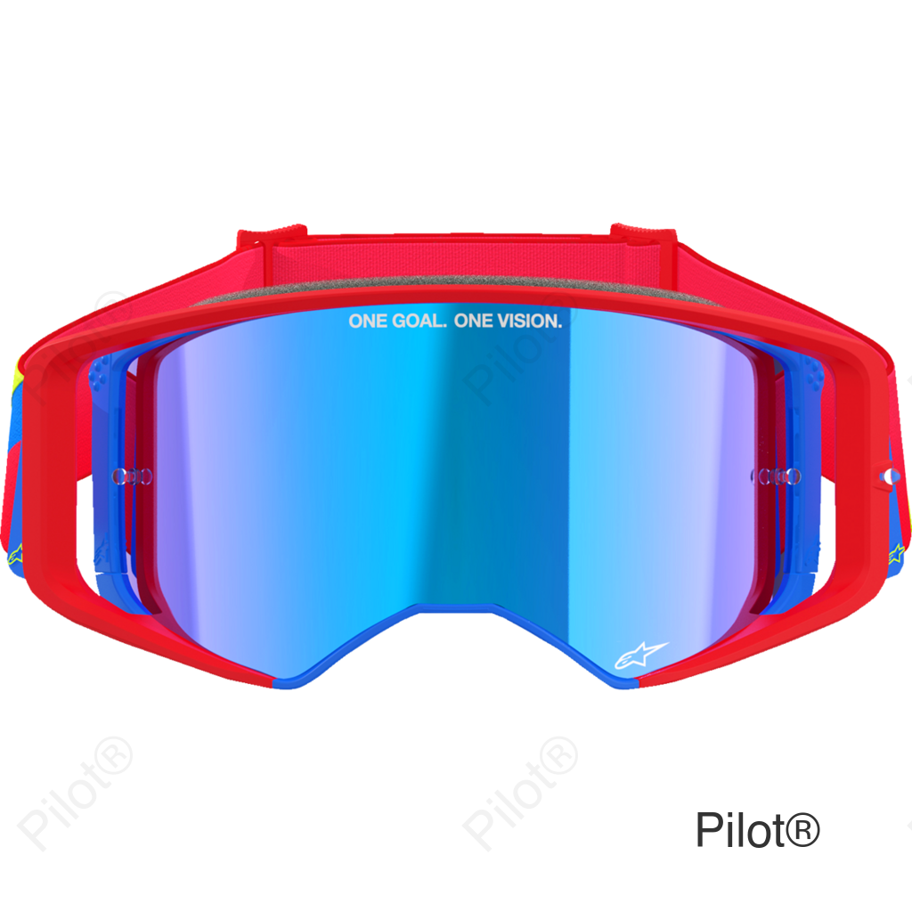 Supertech Goggle - Corp - Red/Blue - ABS Vision - Blue Mirror