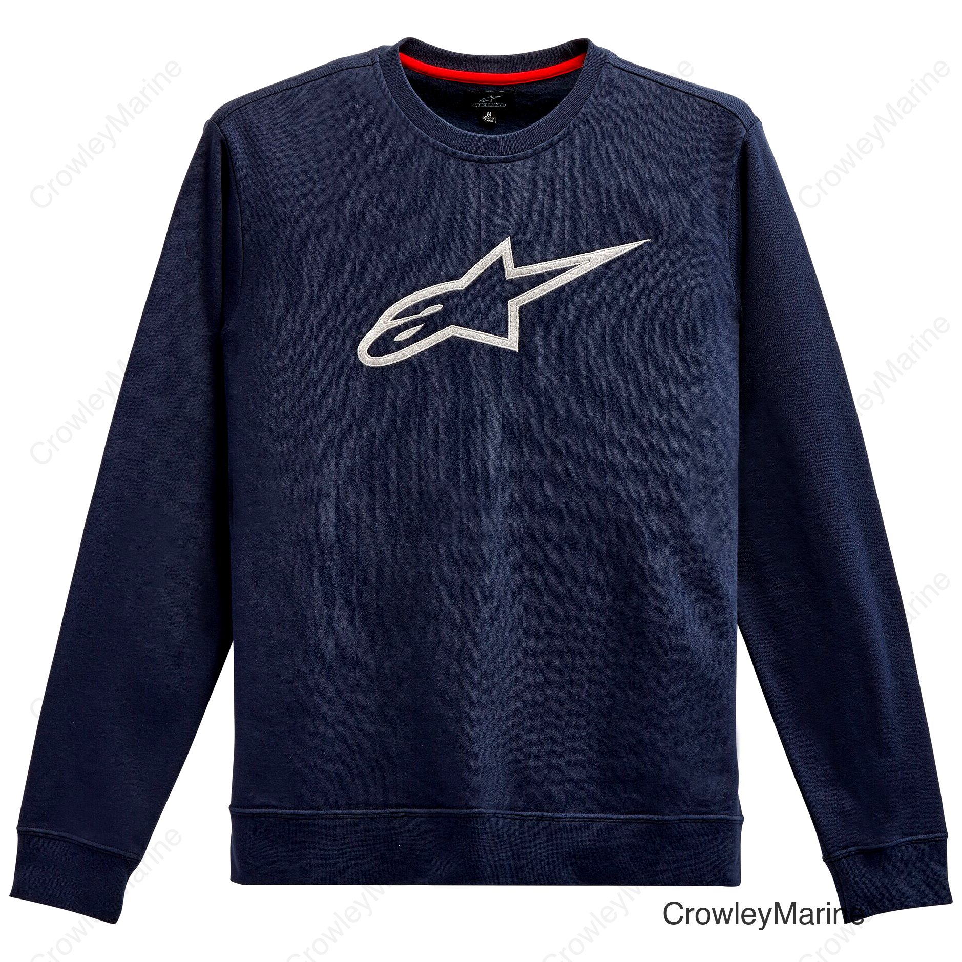 AGELESS CREW FLEECE NAVY/GREY MD