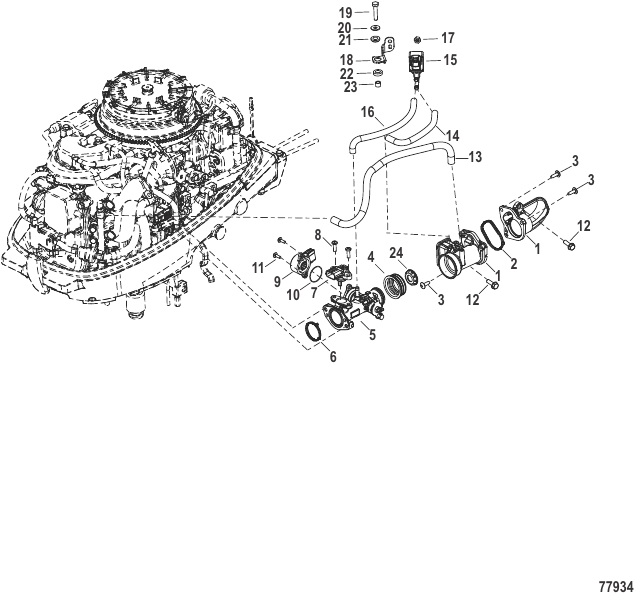 Serial Range Outboard 8 EFI (2 CYL.)(4-STROKE)(209cc) - 1R281445 & Up - Intake System