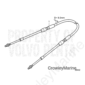 Control Cable(V2) - Volvo Penta (21633500)