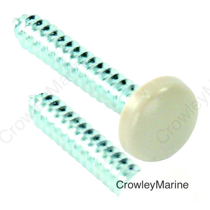 JR Products Kappet Screws With Covers, White, 14/pk