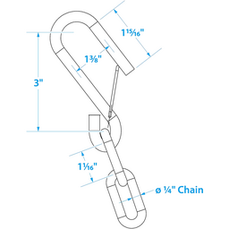 Seachoice Trailer Safety Chain, Galvanized, 1/4 In. X 42 In., 900 Lb. Max thumbnail-1