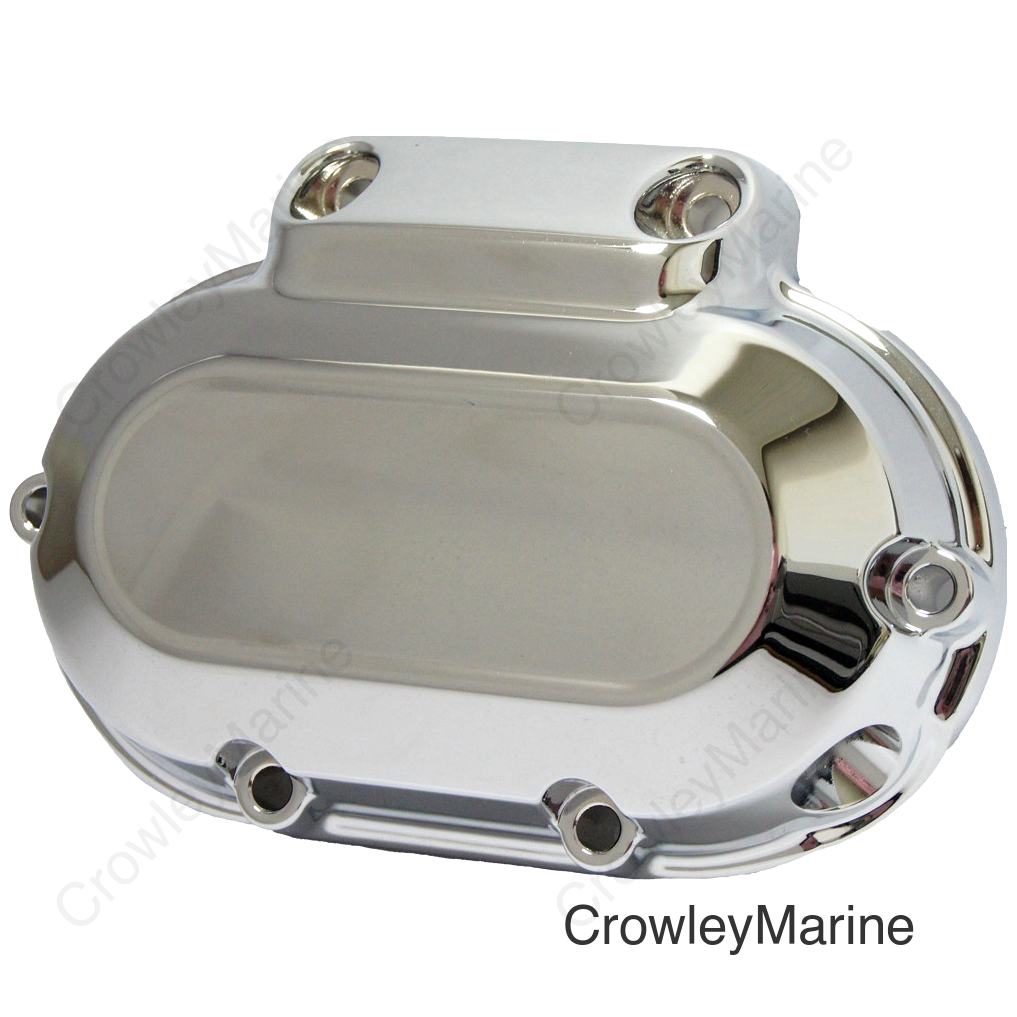 TRANS SIDE COVER CHROME 6 SPD TWIN CAM 07-17 & DYNA 06