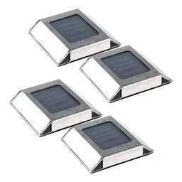 Stainless Steel Solar Powered Integrated LED Pathway Lights (4-Pack) (21072) thumbnail-4