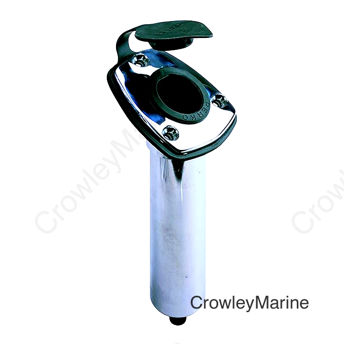 Perko 0448DP1CHR Flush Mount Angled Rod Holder
