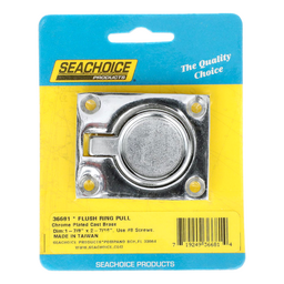 Seachoice Chrome-Plated Cast Brass Square Flush Hatch Ring Pull, 1-7/8 In. X 2-1/2 In. thumbnail-4