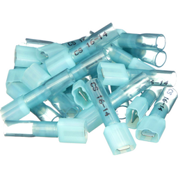 Seachoice Heat Shrink Insulated Disconnect, Marine Grade Heat-Shrinkable Male Disconnect Terminals, Blue, Pack of 25, 16-14 Wire Range thumbnail-4