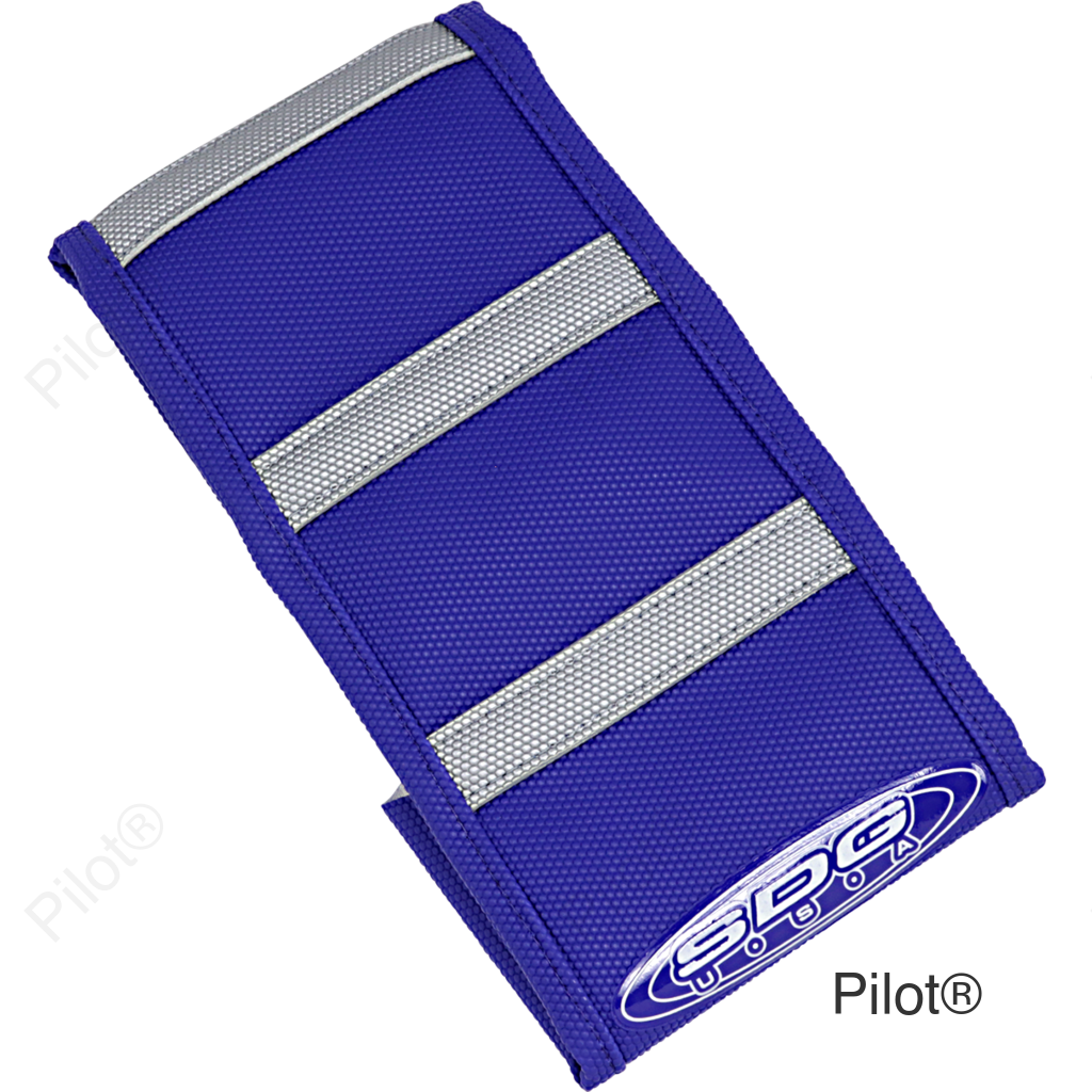 6-Ribbed Seat Cover - Gray Ribs/Blue Top/Blue Sides
