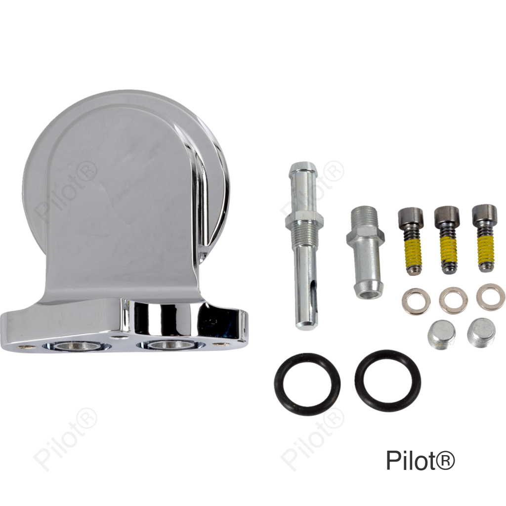 Oil Filter Mounting Bracket Kit - Chrome