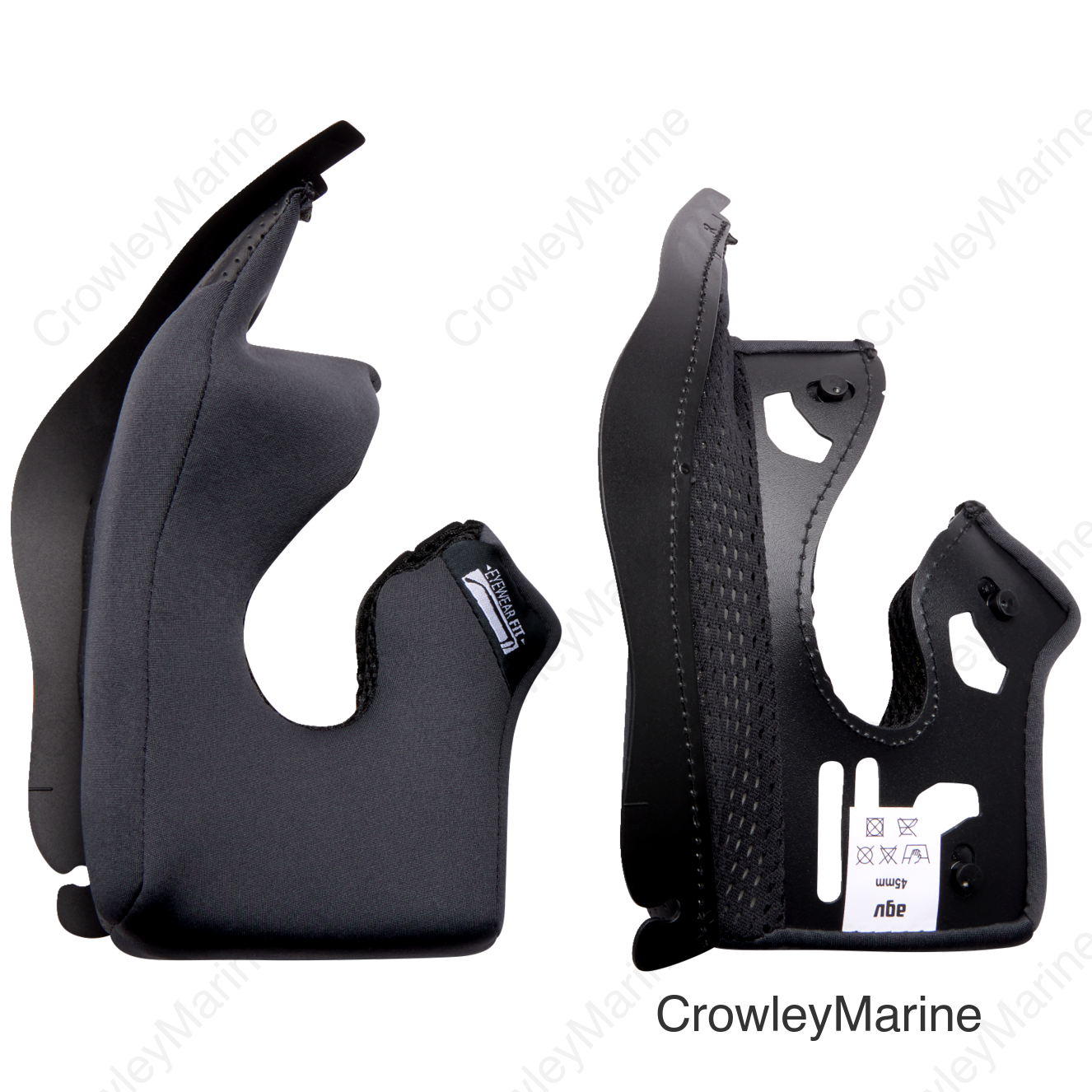 K3 Cheek Pads - Gray/Black - 35 mm