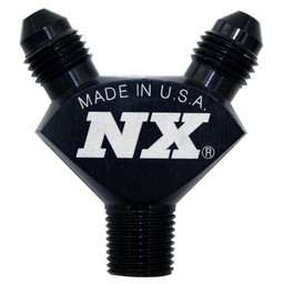 Nitrous Express 1/8NPT x 3AN x 3AN Billet Pure-Flo Y Fitting - Black thumbnail-0