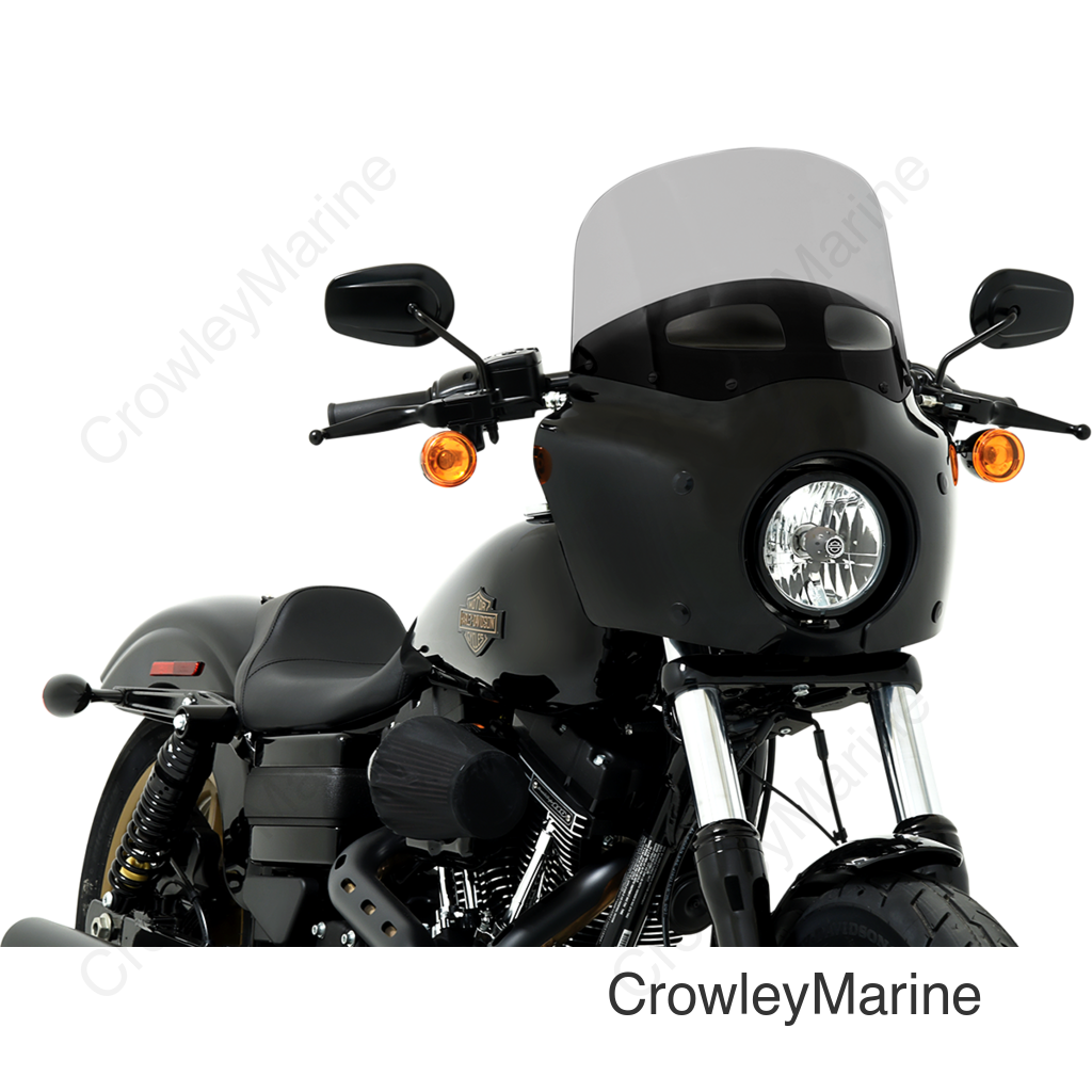 Road Warrior Windshield - Vented - Black Smoke -11"