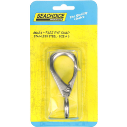 Seachoice Fast Eye Snap, Cast Stainless Steel, Size #3, 3-7/8 in. Long, 15/16 in. ID Eye thumbnail-1