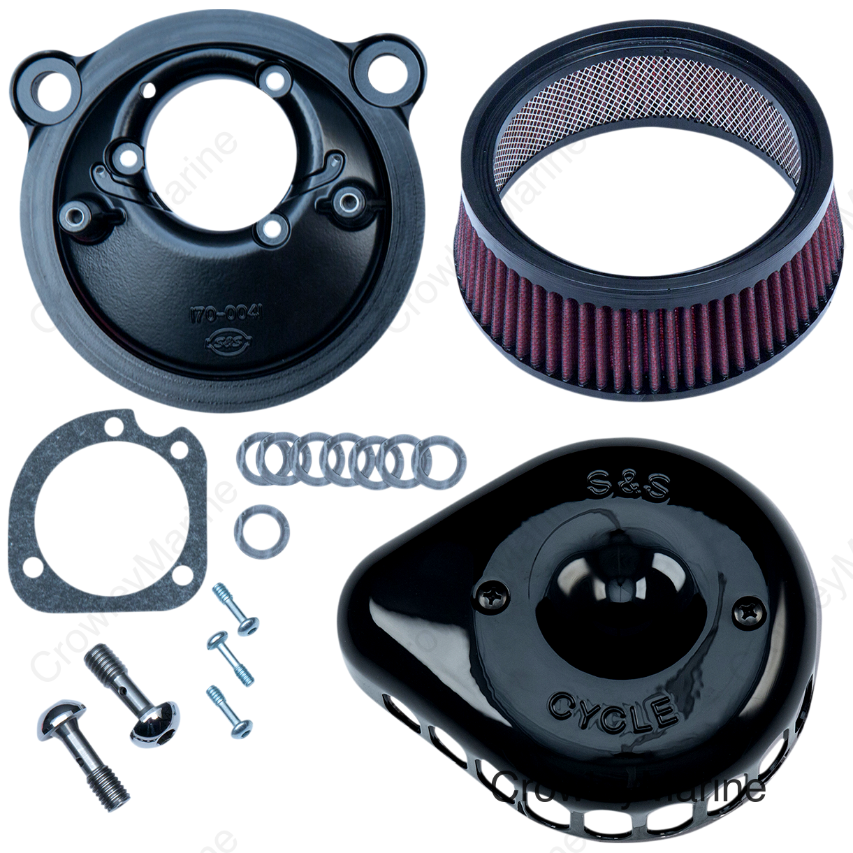 Mini Teardrop Stealth Air Cleaner Kit - Gloss Black